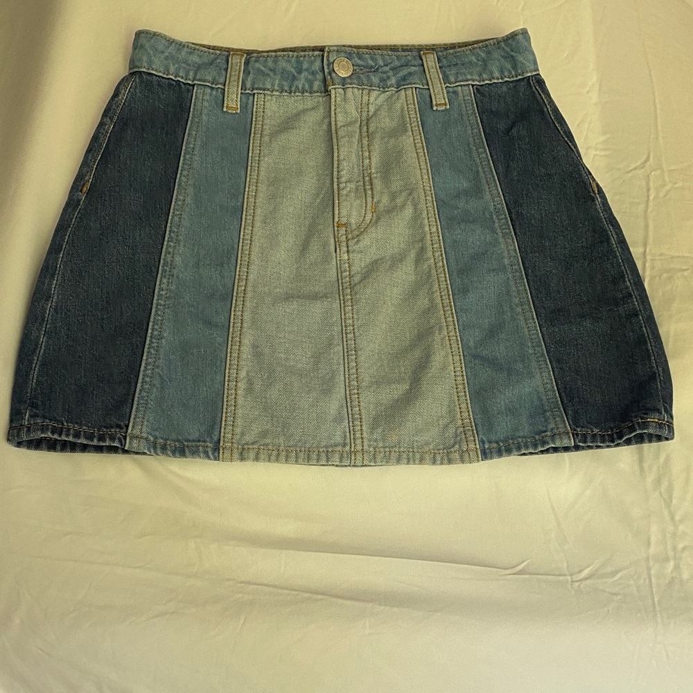 Gap kids Denim Patchwork Mini Skirt size 14 girls
